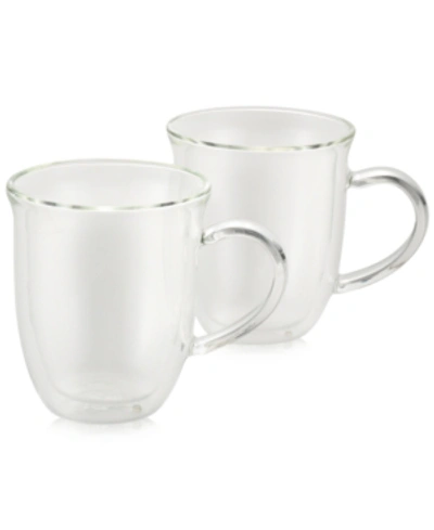 Bonjour Coffee 2pc Insulated Glass Cappuccino Cup Set In No Color