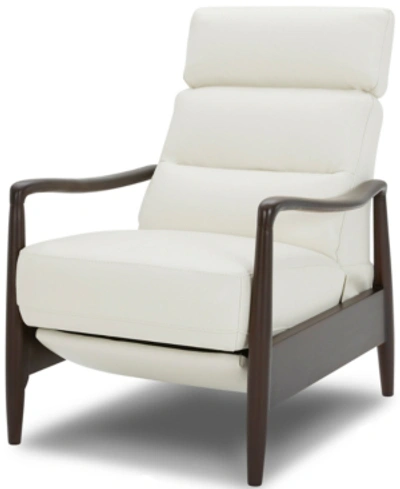 Furniture Closeout! Jazlo Leather Push Back Recliner, Created For Macy's In Coconut Milk