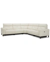 FURNITURE CLOSEOUT! JAZLO 5-PC. LEATHER SECTIONAL WITH 2 POWER RECLINERS, CREATED FOR MACY'S