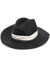 BRUNELLO CUCINELLI WOVEN MONILI EMBELLISHED SUN HAT