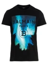 BALMAIN RUBBER T-SHIRT IN BLACK