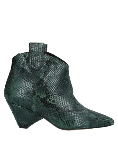 Alchimia Napoli Ankle Boot In Dark Green