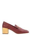 FERRAGAMO FERRAGAMO WOMAN LOAFERS BRICK RED SIZE 9.5 CALFSKIN,11969754WC 12