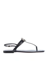 Roger Vivier Toe Strap Sandals In Black