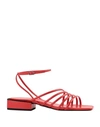 VIC MATIE VIC MATIĒ WOMAN SANDALS RED SIZE 8 SOFT LEATHER,11979749PS 6