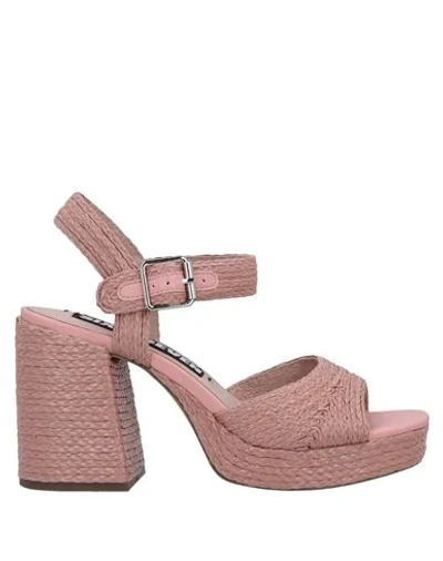 67 Sixtyseven Sandals In Pastel Pink