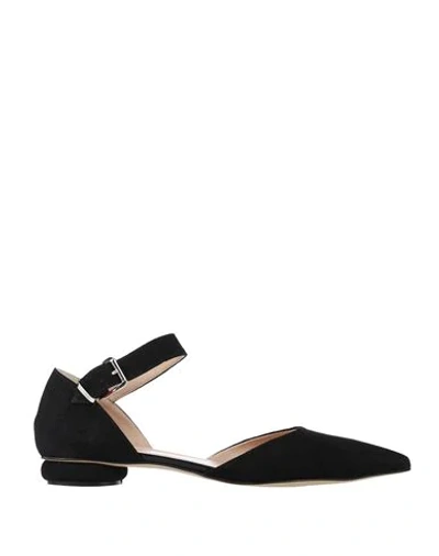 Formentini Ballet Flats In Black