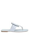 Roger Vivier Flip Flops In Light Grey