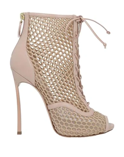 Casadei Ankle Boots In Beige