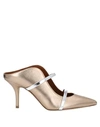 Malone Souliers Metallic Leather Maureen Mules 70 In Brown