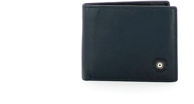 Aeronautica Militare Designer Men's Bags Blue Leather Men's Bifold Wallet In Bleu