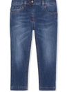 Dolce & Gabbana Logo-appliqué Skinny Jeans In Blue