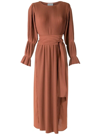 Neriage Vestido Bambu Marrom In Brown