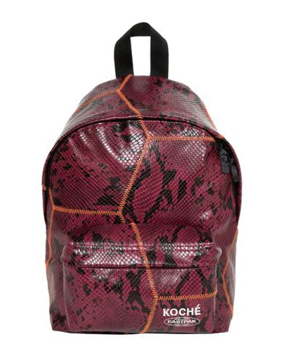 Eastpak X Koché Backpacks In Maroon