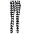 Perfect Moment Aurora Houndstooth High-rise Flared Ski Pants In Houndstooth-black-snow-white