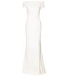 Rebecca Vallance Antoinette Off-shoulder Jacquard Maxi Dress In White