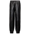 GANNI LEATHER trousers,P00529712