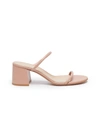 Gianvito Rossi 60mm Leather Block-heel 2-strap Slide Sandals In Neutral