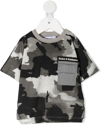 Dolce & Gabbana Multicolor T-shirt For Babyboy With Logo