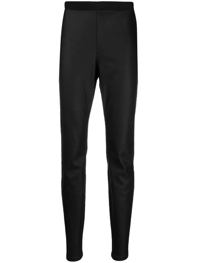 Eileen Fisher High-rise Slim Fit Trousers In Black