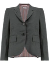 Thom Browne Notched-lapel Single-breasted Blazer In Grey