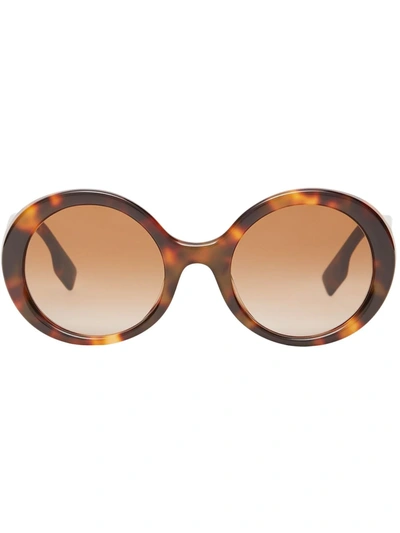 Burberry Oversized Tortoiseshell Sunglasses In Brown