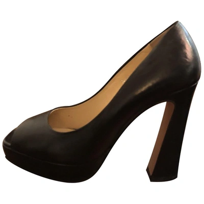 Pre-owned Carlo Pazolini Leather Heels In Black