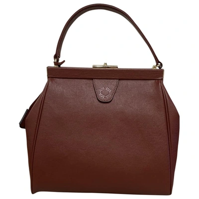 Pre-owned Carlo Pazolini Leather Handbag In Burgundy