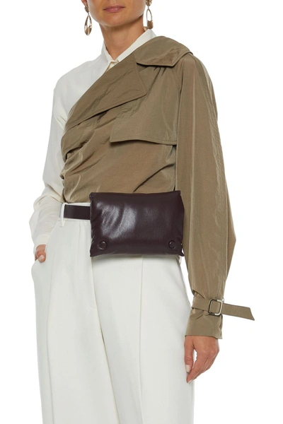 Nanushka Tao Vegan Leather Belt Bag In Grape