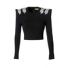 Aggi By Halewski Blouse Amber Perle Noir In Noir