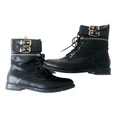 Pre-owned Carlo Pazolini Leather Boots In Black