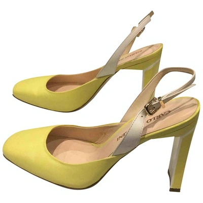 Pre-owned Carlo Pazolini Leather Heels In Yellow
