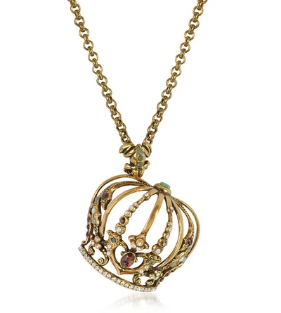 Alcozer & J Necklaces Golden Brass Little Goddess Necklace In Doré