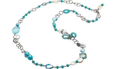 Antica Murrina Veneziana Necklaces Grimani Long Necklace In Bleu Clair