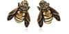 ALCOZER & J DESIGNER EARRINGS GOLDEN BRASS APIS FLOREA EARRINGS