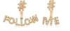 MAKOVA JEWELRY DESIGNER EARRINGS #FOLLOW #ME 18K GOLD & 0.28 CTW DIAMONDS EARRINGS
