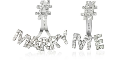 Makova Jewelry Designer Earrings #marry #me 18k Gold & 0.69 Ctw Diamonds Earrings In Doré