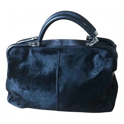 Pre-owned Gianvito Rossi Pony-style Calfskin Handbag In Black