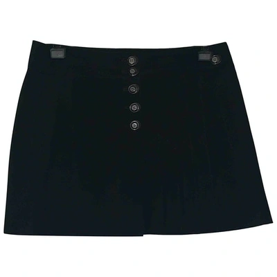 Pre-owned Barbara Bui Wool Mini Skirt In Black