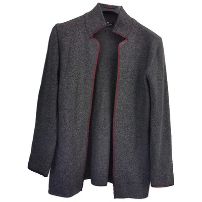 Pre-owned Etro Wool Cardigan In Grey
