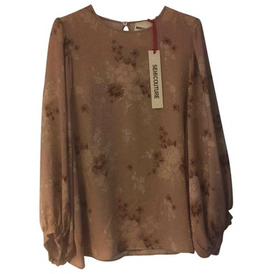 Pre-owned Semicouture Beige Polyester Top