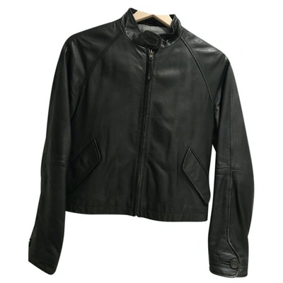 Pre-owned Paul Smith Leather Biker Jacket In Black