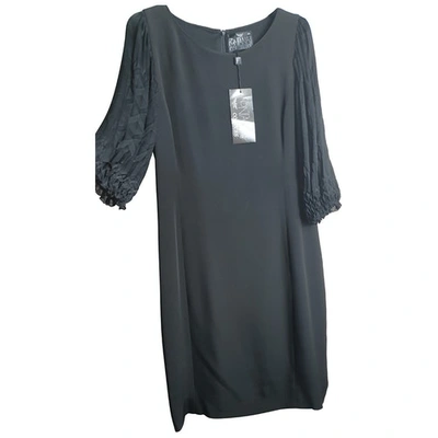Pre-owned Fontana Silk Mid-length Dress In Black
