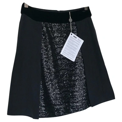 Pre-owned Max & Co Silk Mini Skirt In Black