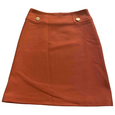 Pre-owned Tara Jarmon Wool Mini Skirt In Pink
