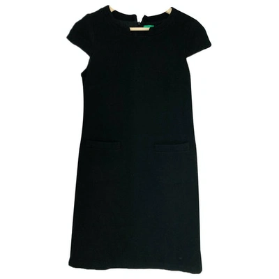 Pre-owned Benetton Wool Mid-length Dress In Black