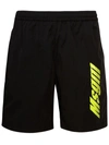 Msgm Bermuda Logo Neri In Black
