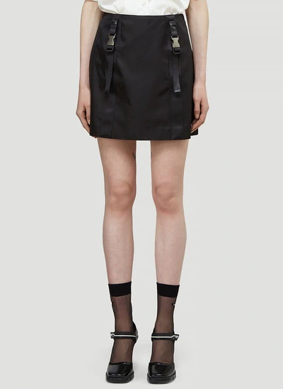 Prada Re-nylon Skirt In Black