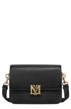 Mcm Mena Visetos Water Resistant Leather Crossbody Bag In Black