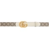 GUCCI BROWN GG SUPREME MARMONT BELT